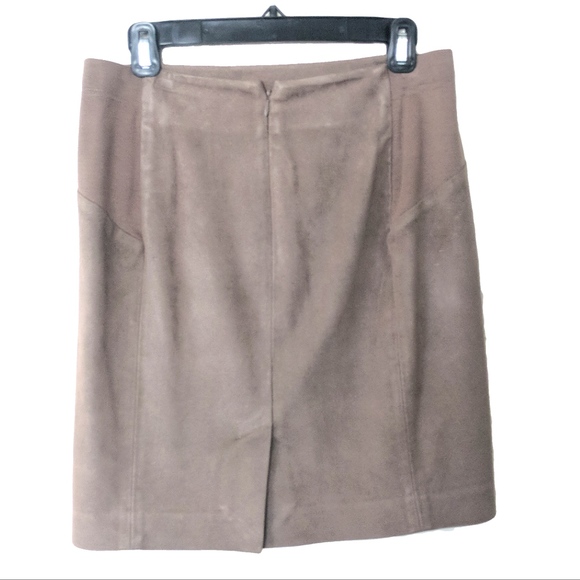 BCBG mocha | tan faux suede short skirt - Picture 3 of 5